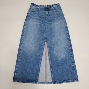 Frame Size 26 Midaxi Denim Skirt